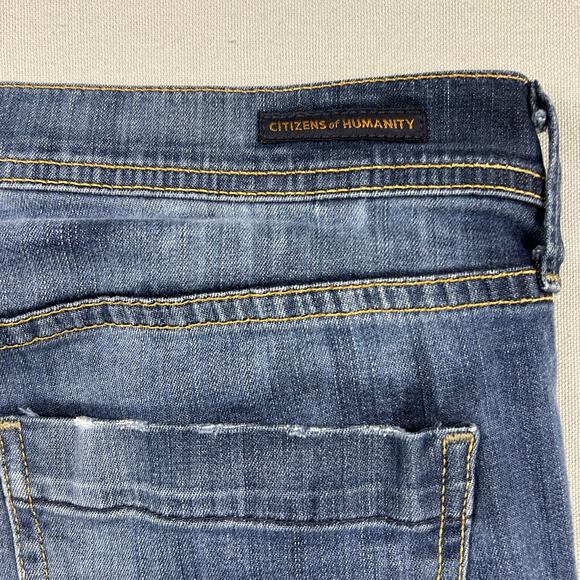 Citizens of Humanity Jeans Dani Cropped Straight Leg Rolled Cuff Mid Rise 26 - Picture 8 of 9